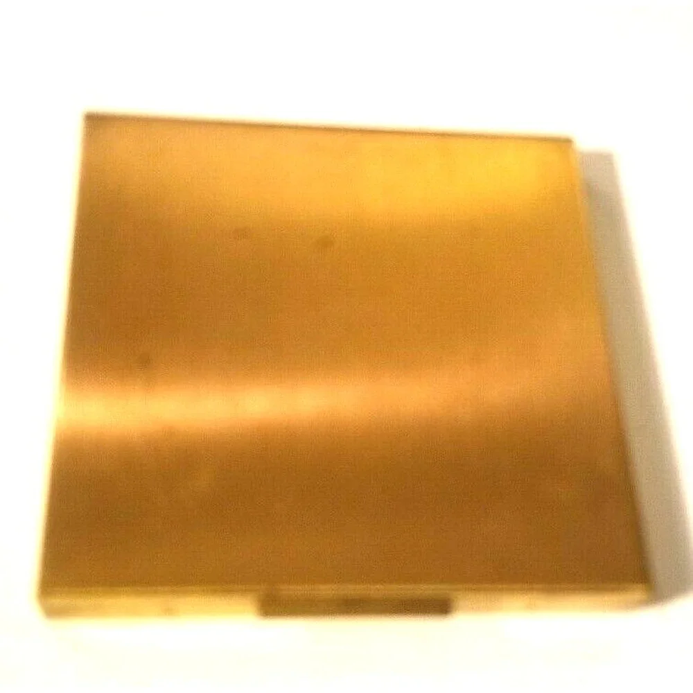 Mid Century Etched Brass Goldtone Powder Compact